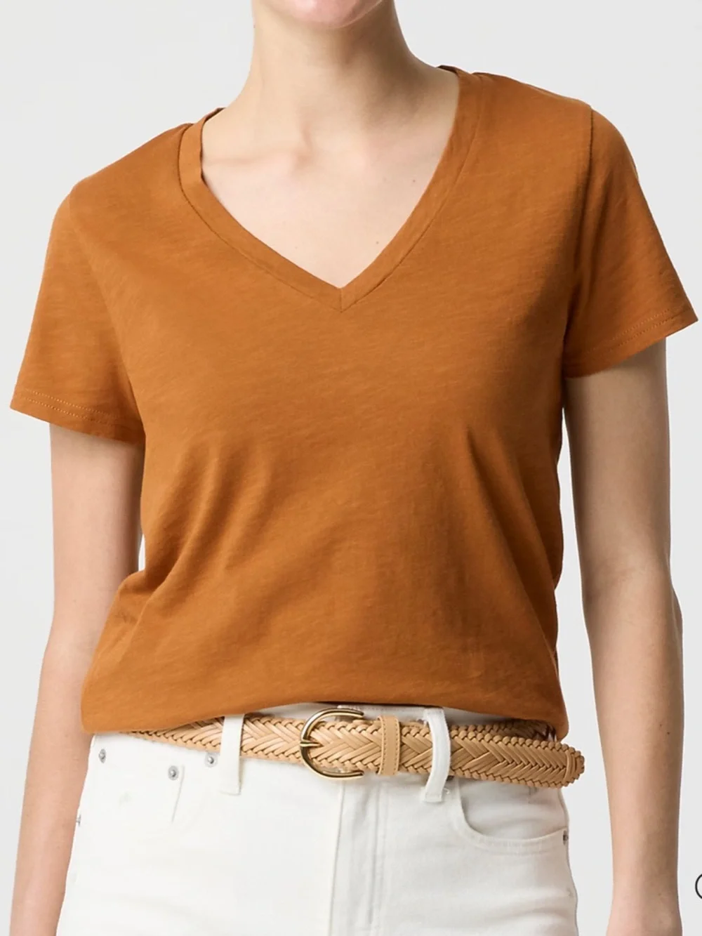 J. Crew Short-sleeve vintage cotton V-neck tee XXL Adobe
